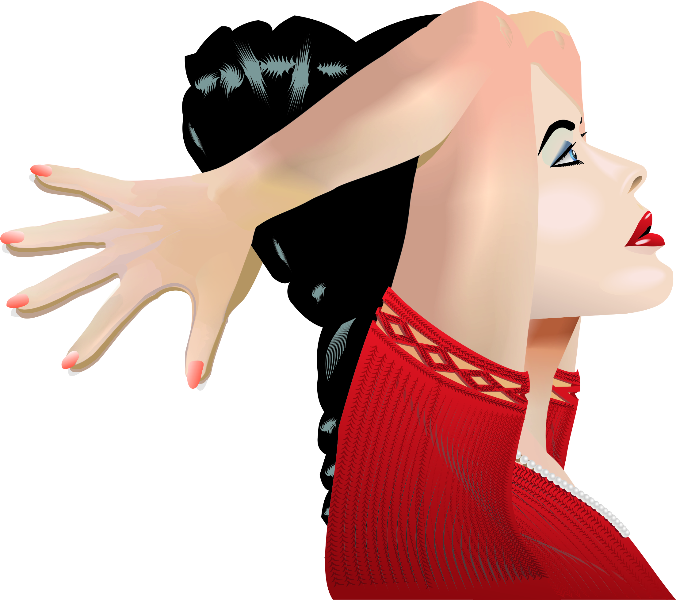 Elaborazione digitale di una figura femminile